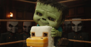 Chicken jockey from A Minecraft Movie