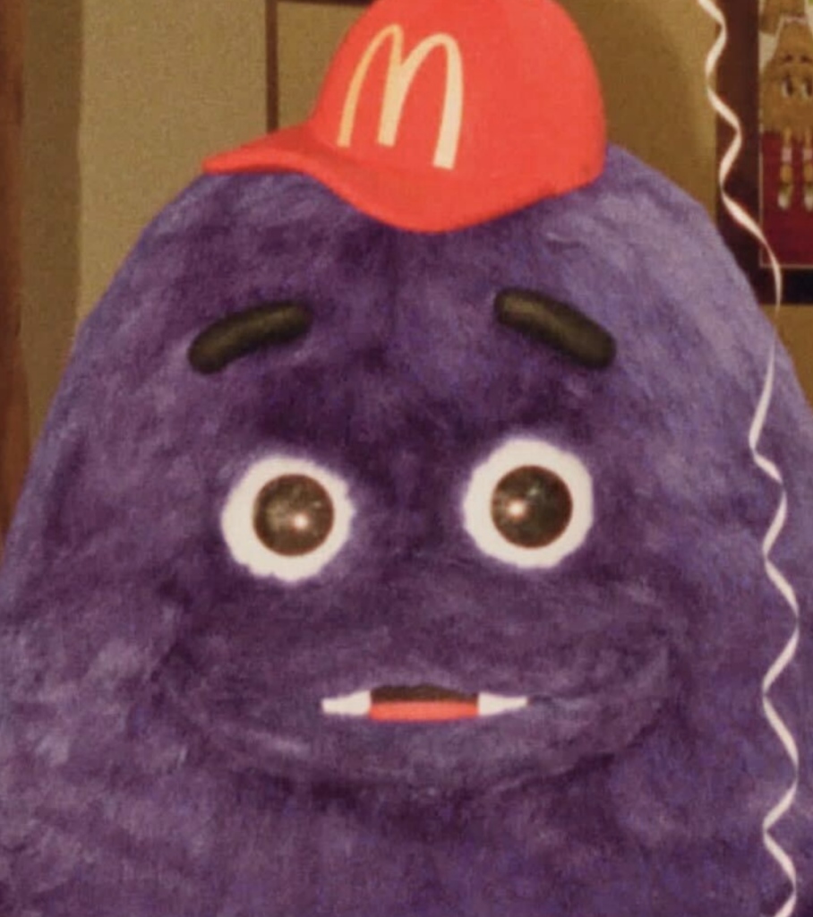 Close up of Grimace